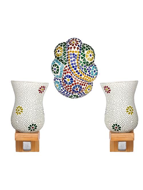somil colorful designer decorative mosaic wall lamp's combo set - 14866923 - Very Small Image - 1