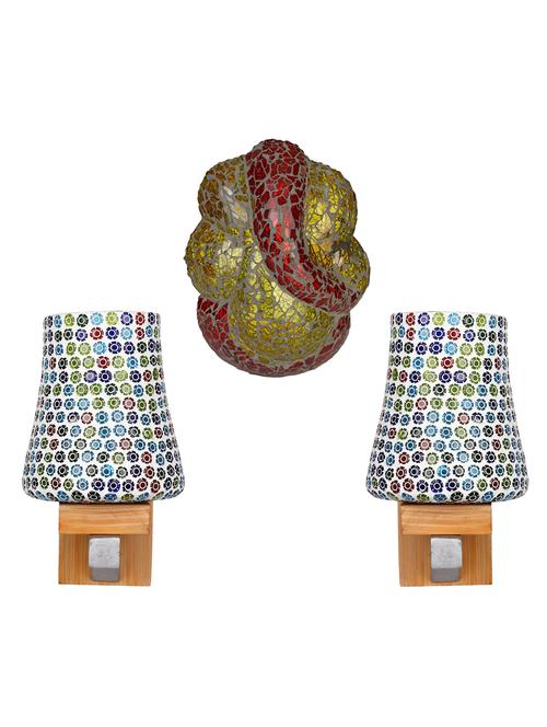 somil colorful designer decorative mosaic wall lamp's combo set - 14866938 - Very Small Image - 1