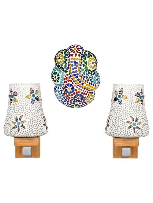 somil colorful designer decorative mosaic wall lamp's combo set - 14866950 - Very Small Image - 1
