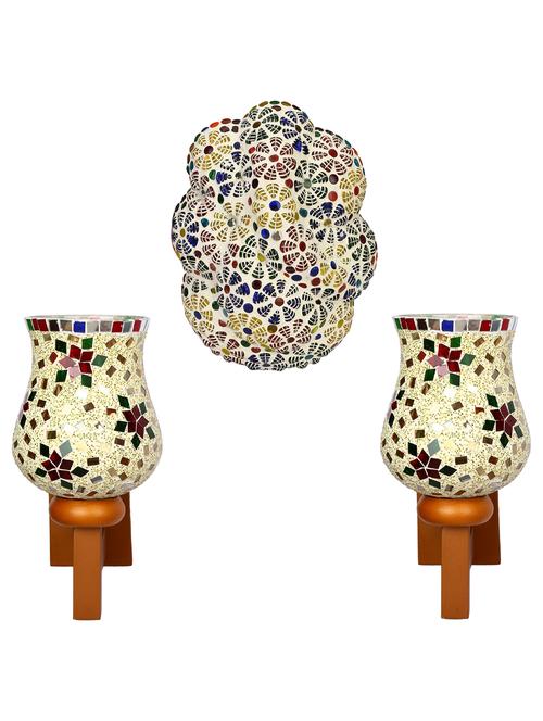 somil colorful designer decorative mosaic wall lamp's combo set - 14866956 - Very Small Image - 1