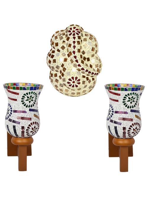 somil colorful designer decorative mosaic wall lamp's combo set - 14866996 - Very Small Image - 1