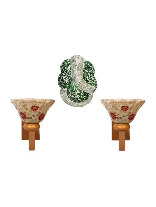 somil colorful designer decorative mosaic wall lamp's combo set - 14867048 - Very Small Image - 1