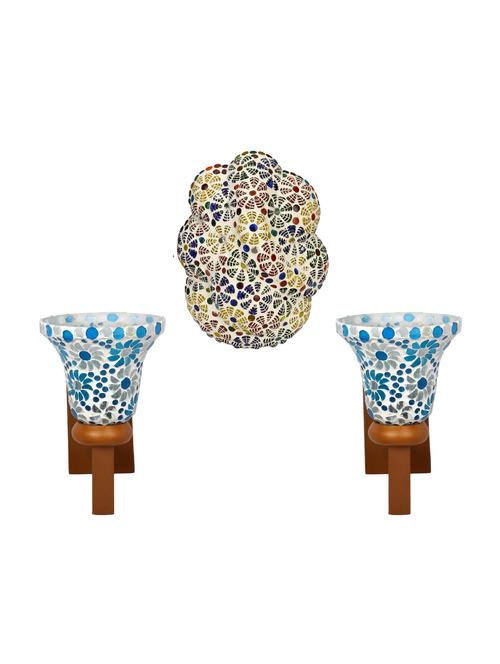 somil colorful designer decorative mosaic wall lamp's combo set - 14867056 - Very Small Image - 1