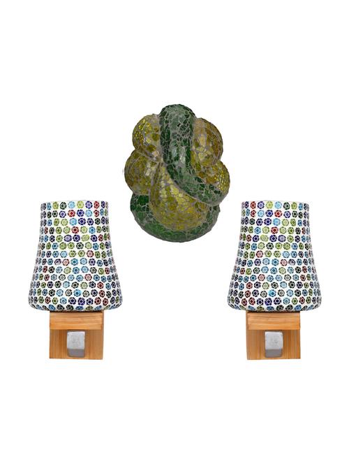 somil colorful designer decorative mosaic wall lamp's combo set - 14867107 - Very Small Image - 1
