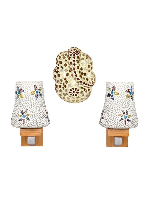 somil colorful designer decorative mosaic wall lamp's combo set - 14867122 - Very Small Image - 1