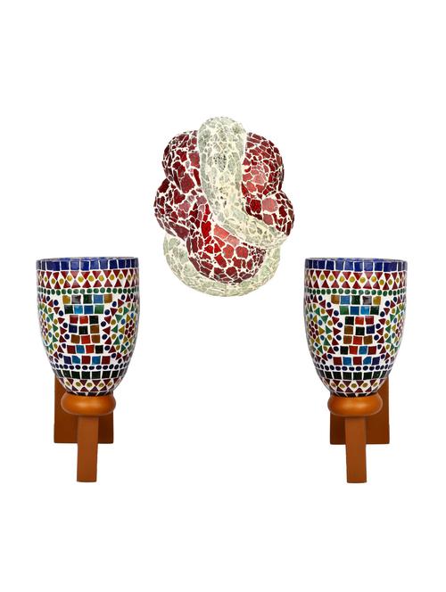 somil colorful designer decorative mosaic wall lamp's combo set - 14867135 - Very Small Image - 1