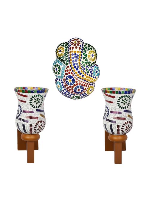 somil colorful designer decorative mosaic wall lamp's combo set - 14867166 - Very Small Image - 1