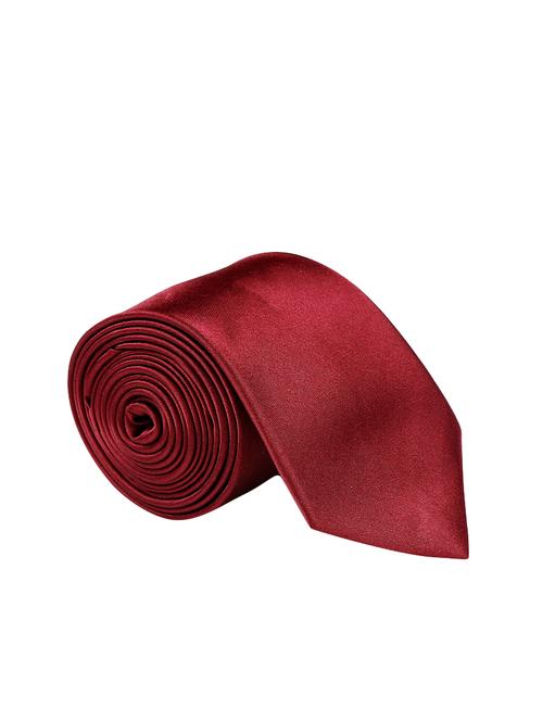 maroon satin tie - 14867382 - Very Small Image - 1
