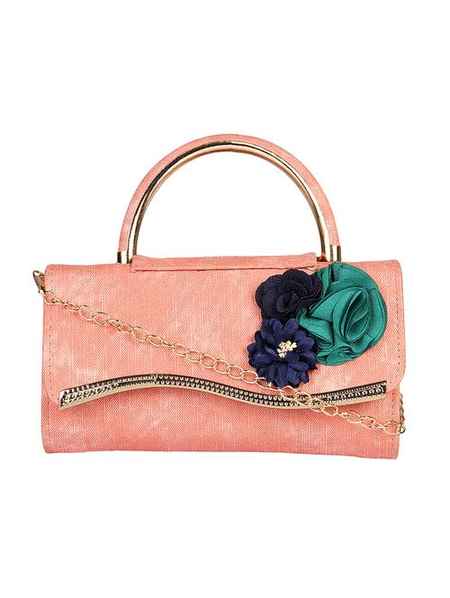 pink leatherette ethnic clutch - 14867438 - Very Small Image - 1
