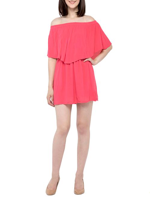 pink off shoulder dress - 14867878 - Very Small Image - 1