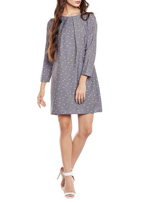 grey printed shift dress - 14867893 - Very Small Image - 1