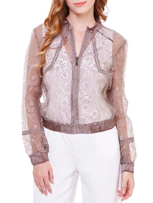 grey printed summer jacket - 14867927 - Very Small Image - 1