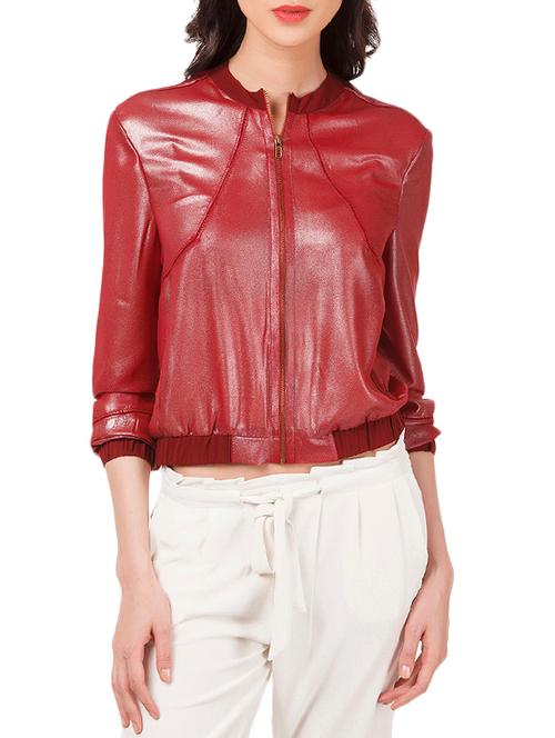 red bomber/biker jacket - 14867930 - Very Small Image - 1