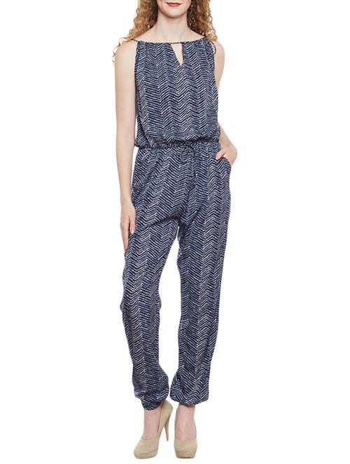 navy blue full leg jumpsuit - 14867937 - Very Small Image - 1