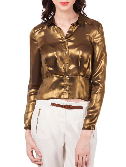 solid gold casual top - 14867943 - Very Small Image - 1