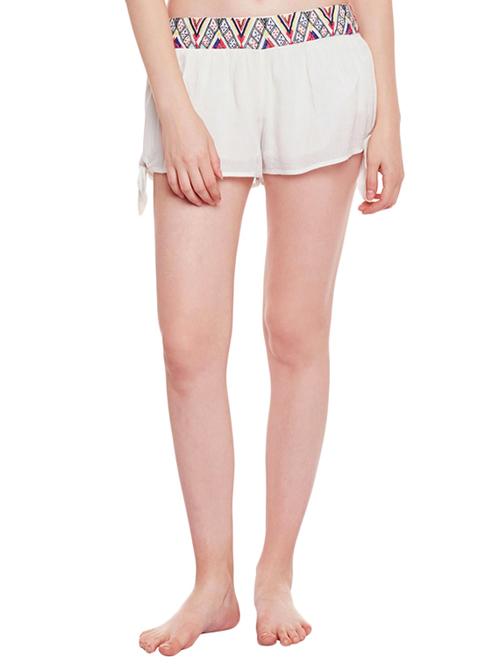 white viscose shorts - 14867961 - Very Small Image - 1