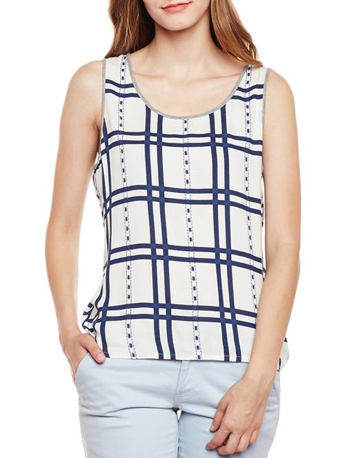 white printed viscose top - 14868003 - Very Small Image - 1