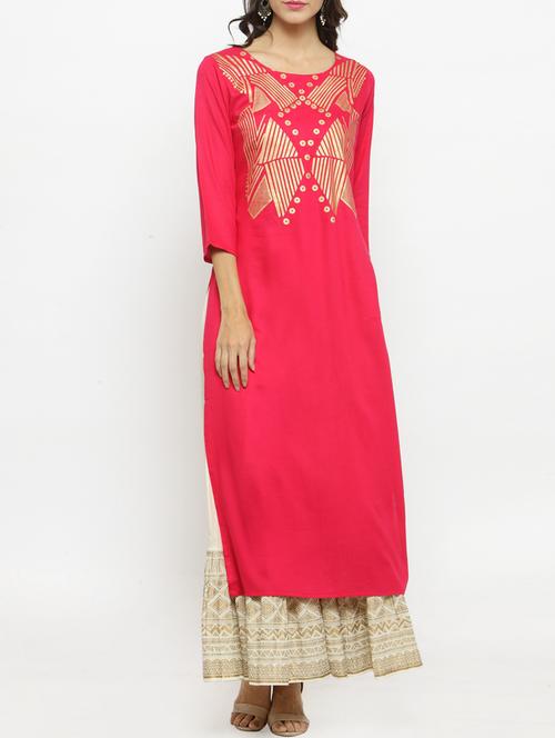 khari printed straight kurta - 14868383 - Very Small Image - 1