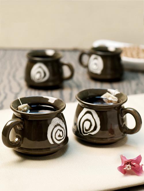 hand crafted stoneware coffee mug set(set of 6) - 14869205 - Very Small Image - 1