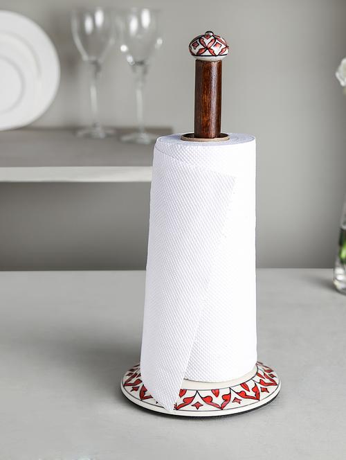 ceramic & wooden kitchen tissue roll holder - 14869315 - Very Small Image - 1