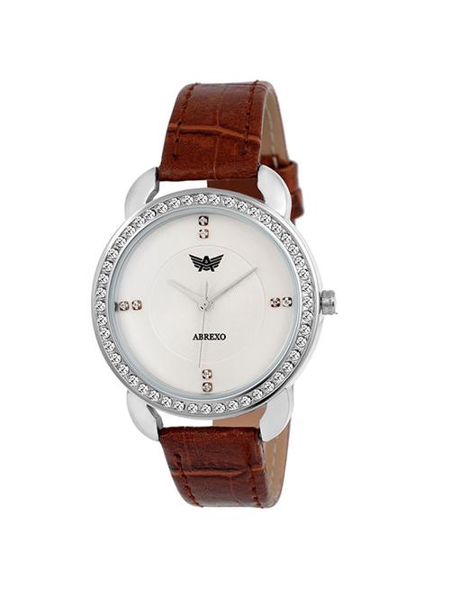 abrexo abx-5012-brown studded series analog watch - for women - 14869341 - Very Small Image - 1