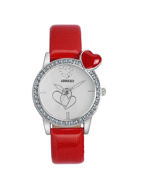 red heart round dial analog watch - 14869376 - Very Small Image - 1