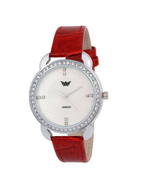 abrexo abx-5012-red studded series analog watch - for women - 14869407 - Very Small Image - 1