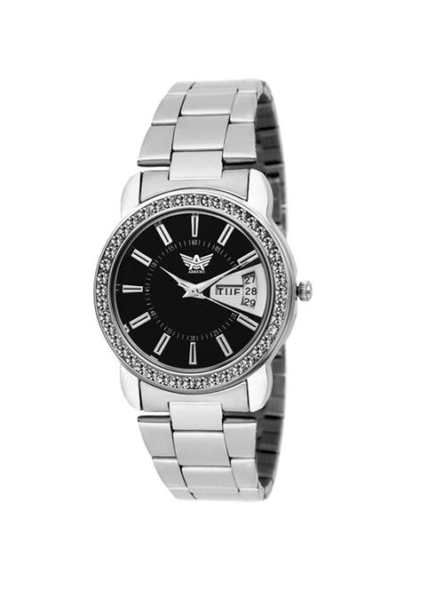 abrexo abx1157-bk-wd modish day & date series analog watch - for women - 14869413 - Very Small Image - 1