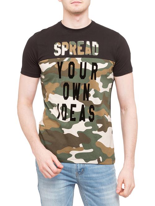multi colored cotton front print tshirt - 14869488 - Very Small Image - 1