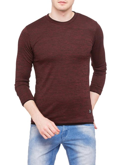 maroon cotton t-shirt - 14869533 - Very Small Image - 1
