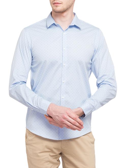 light blue cotton casual shirt - 14869596 - Very Small Image - 1