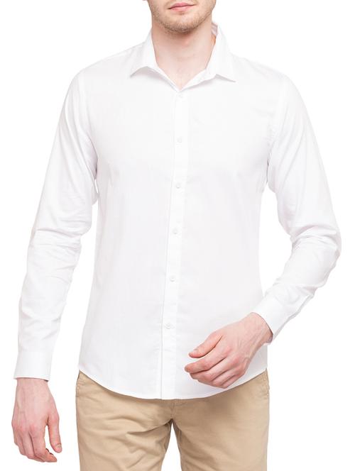 white cotton casual shirt - 14869630 - Very Small Image - 1