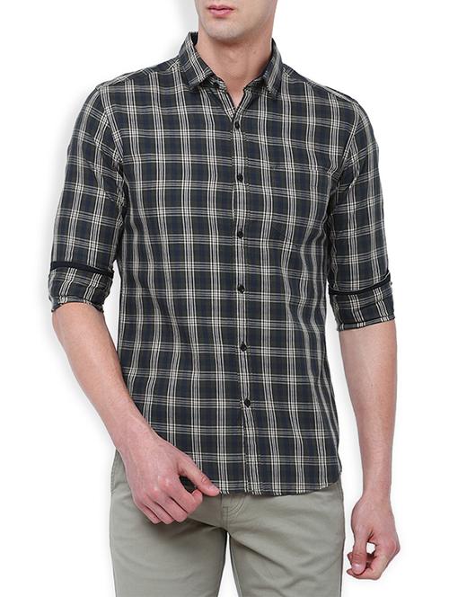 green cotton casual shirt - 14870632 - Very Small Image - 1