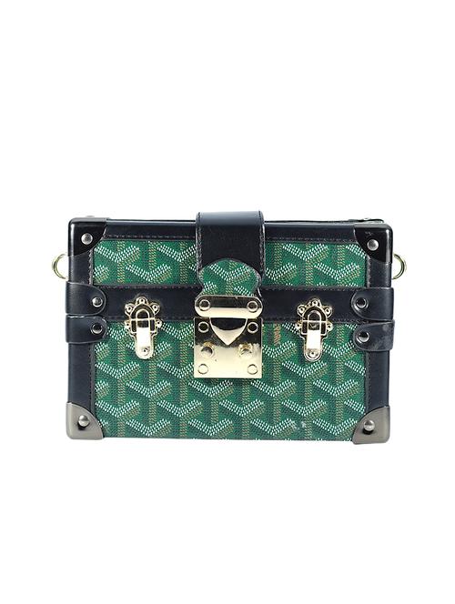 coral tree green leatherette box clutch - 14870951 - Very Small Image - 1