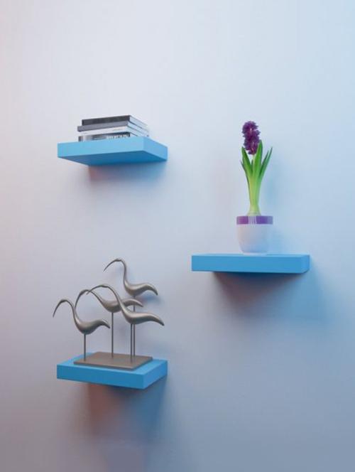 decor home wall shelves floating wall racks set of 3 shelves - 14872733 - Very Small Image - 1