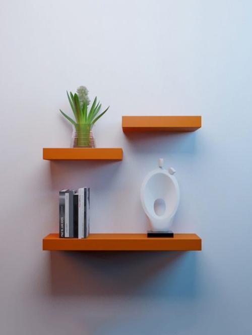 decor home wall shelves floating wall racks set of 3 shelves - 14872743 - Very Small Image - 1