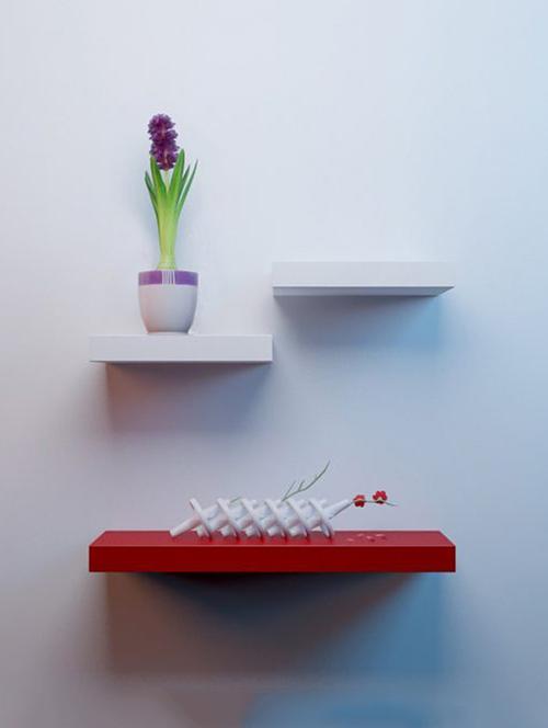 decor home wall shelves floating wall racks set of 3 shelves - 14872747 - Very Small Image - 1