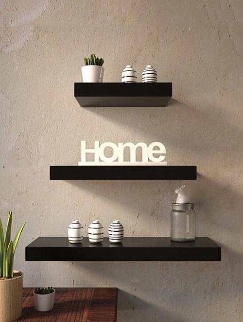 decor home wall shelves floating wall racks set of 3 shelves - 14872752 - Very Small Image - 1