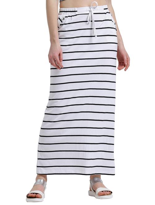 white cotton straight skirts - 14873125 - Very Small Image - 1