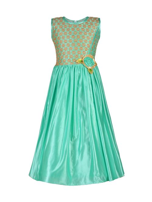 green polyester party gown - 14873170 - Very Small Image - 1