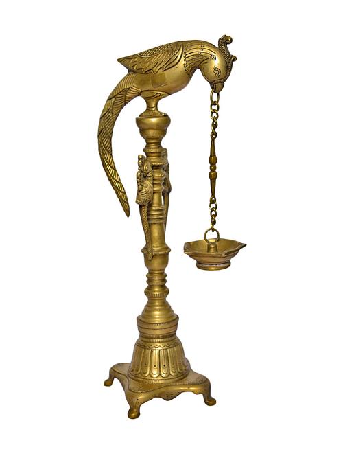 decorative brass peacock divi handicrafts product - 14873885 - Very Small Image - 1