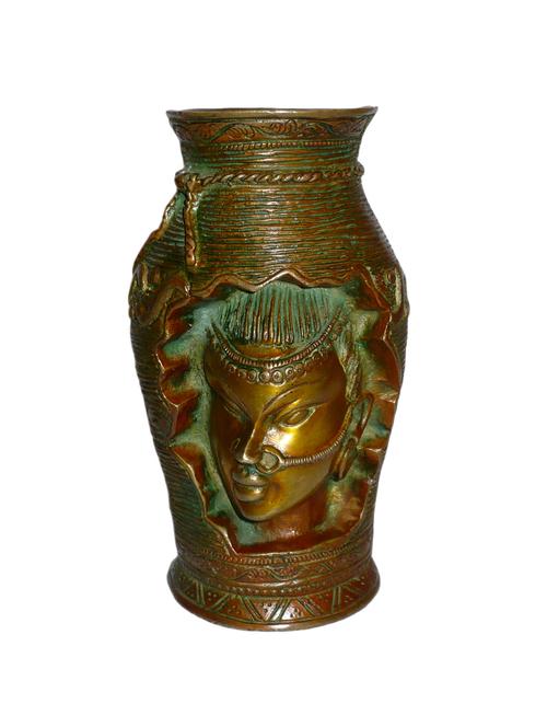 flower pot with lady face design handicrafts product - 14873900 - Very Small Image - 1