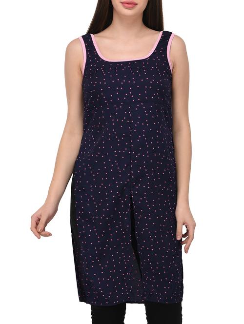 dark blue printed tunic - 14874839 - Very Small Image - 1