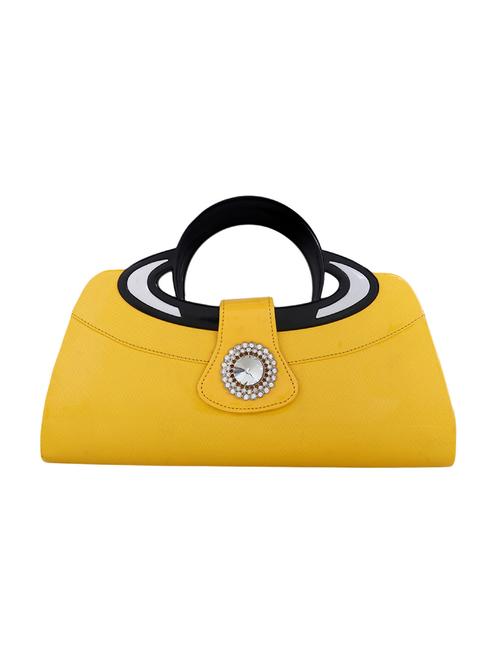 yellow leatherette regular clutch - 14875230 - Very Small Image - 1