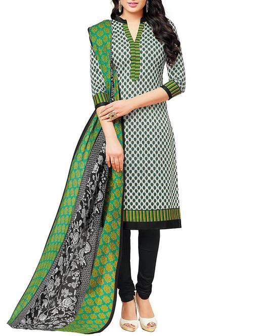 multi colored cotton unstitched suit - 14876065 - Very Small Image - 1