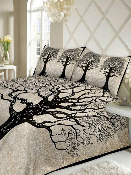 floral double bedsheet with 2 pillow covers - 14878980 - Very Small Image - 1