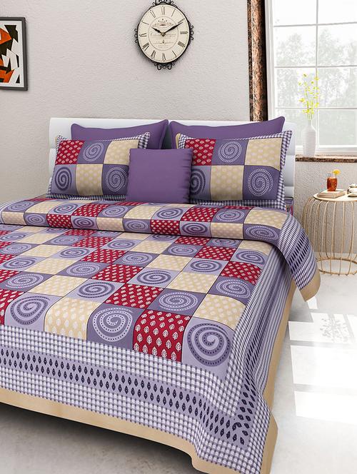 rajasthani traditional double bedsheet with 2 pillow covers - 14879048 - Very Small Image - 1