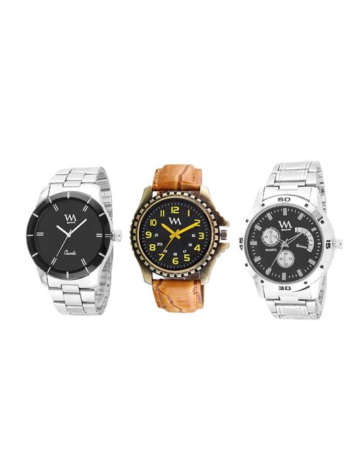 watch me watches analog combo for men and boys awc-010-011-014 - 14881953 - Very Small Image - 1