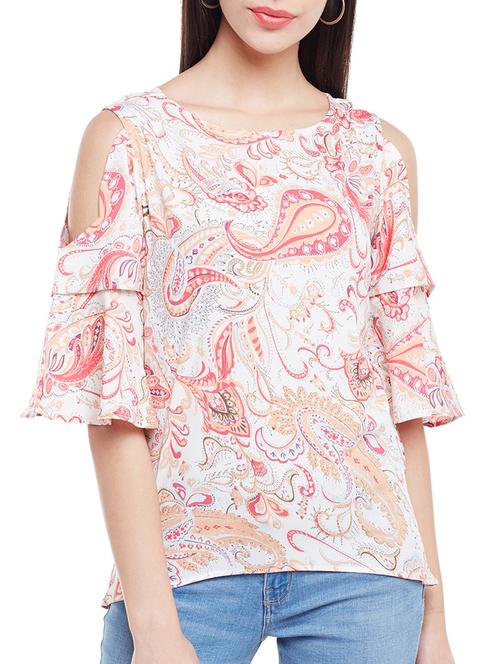 cold shoulder paisley top - 14883792 - Very Small Image - 1