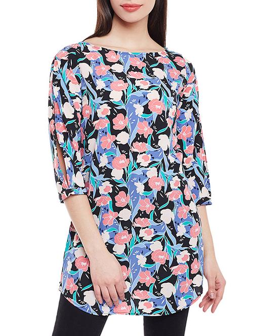 yes floral crepe tunic - 14883802 - Very Small Image - 1